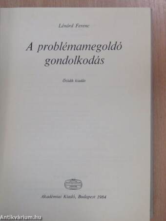 A problémamegoldó gondolkodás