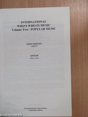 International Who's Who in Music II.