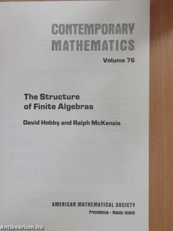 The Structure of Finite Algebras