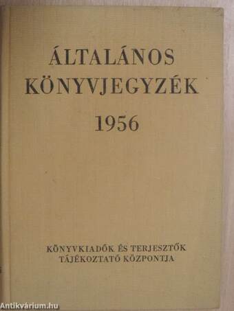 Általános könyvjegyzék 1956