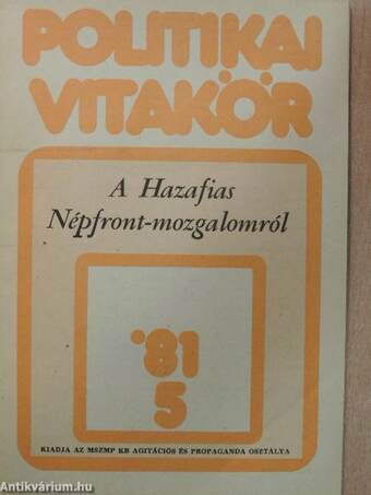 Politikai Vitakör 1981/5.