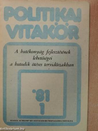 Politikai Vitakör 1981/1.