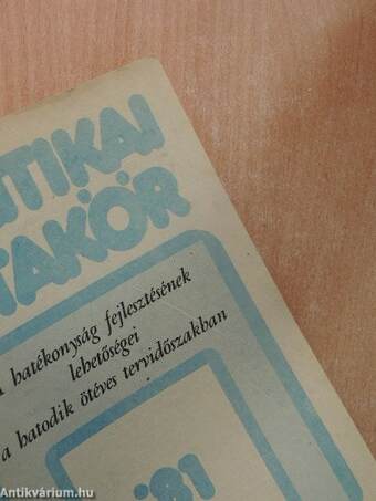 Politikai Vitakör 1981/1.