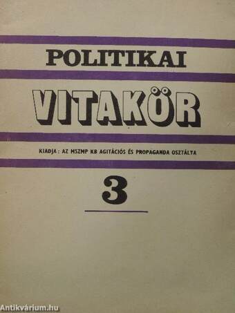 Politikai Vitakör 1978/3.