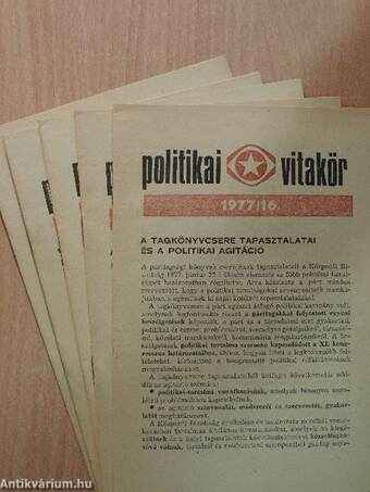 Politikai Vitakör 1977/10.