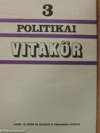 Politikai Vitakör 1979/3.