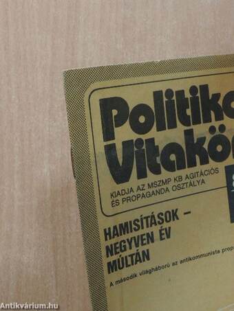 Politikai Vitakör 1985/12.