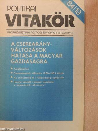 Politikai Vitakör 1984/19