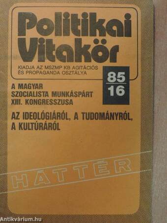 Politikai Vitakör 1985/16.