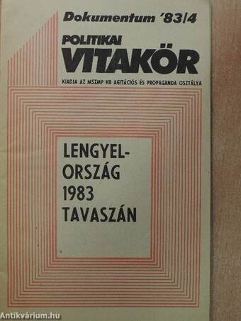 Politikai Vitakör 1983/4.