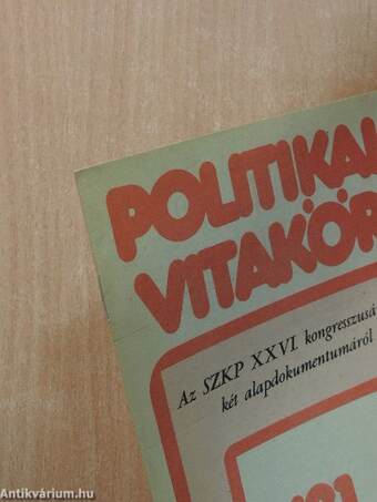 Politikai Vitakör 1981/4.