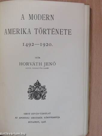 A modern Amerika története 1492-1920