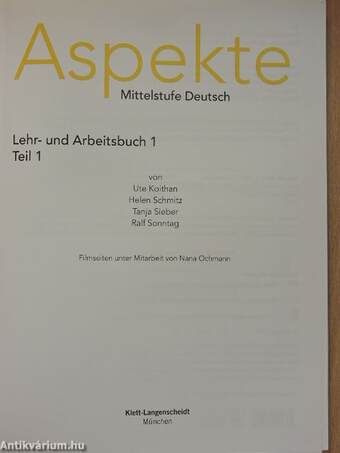 Aspekte - Mittelstufe Deutsch - Lehr- und Arbeitsbuch 1/1. - CD-vel