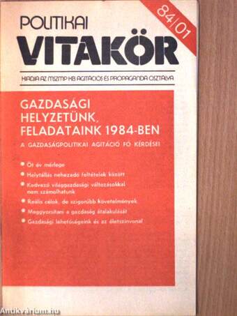 Politikai Vitakör 1984/01