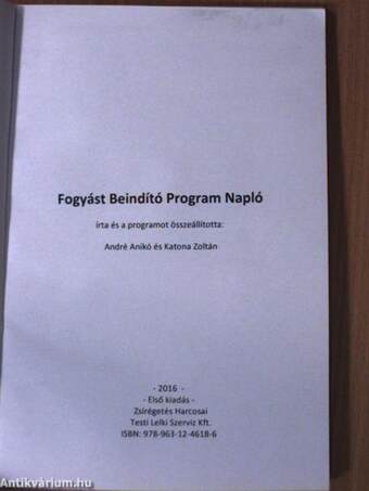 Fogyást Beindító Program Napló