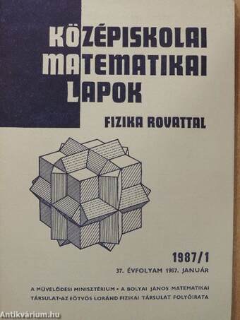 Középiskolai matematikai lapok 1987. (nem teljes évfolyam)