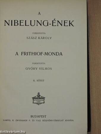 A Nibelung-ének és a Frithiof-monda I-II.