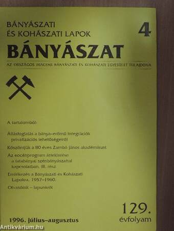 Bányászat 1996. július-augusztus