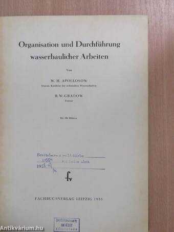 Organisation und Durchführung wasserbaulicher Arbeiten