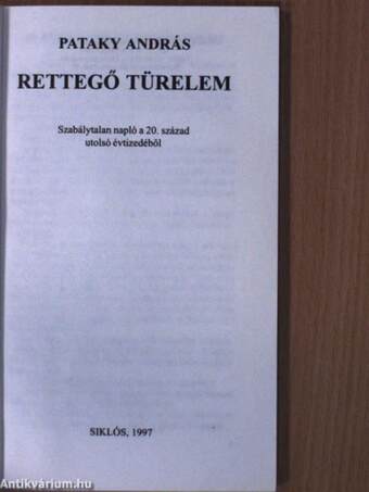 Rettegő türelem