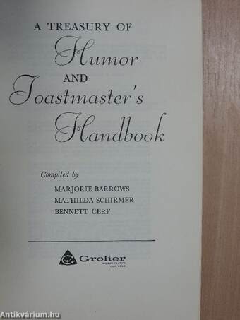 A Treasury of Humor and Toastmaster's Handbook