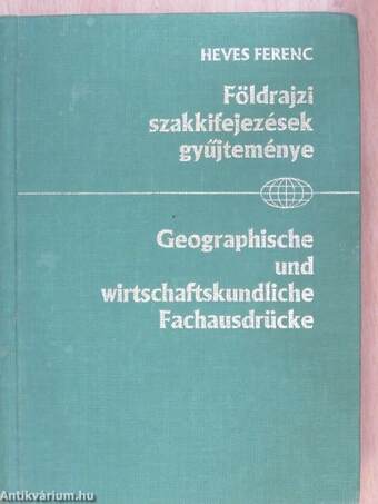 Természet- és gazdaságföldrajzi szakkifejezések gyűjteménye