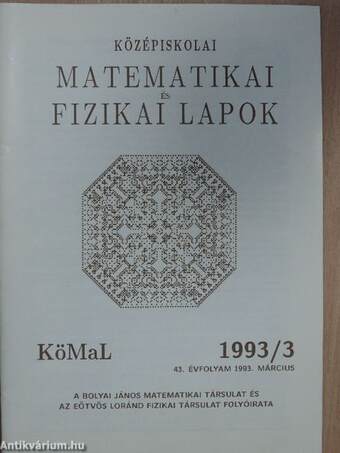 Középiskolai matematikai és fizikai lapok 1993. március