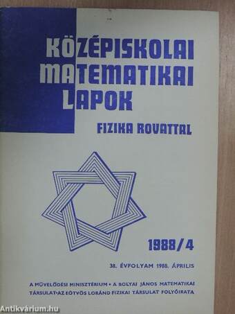 Középiskolai matematikai lapok 1988. április