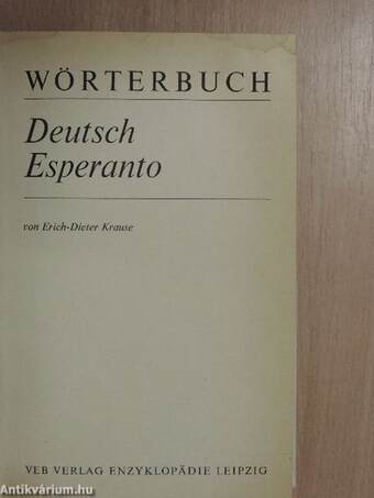 Deutsch Esperanto Wörterbuch