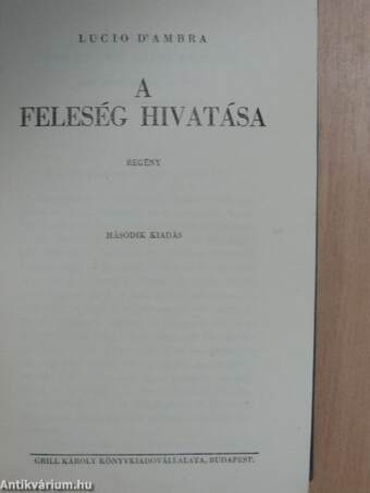 A feleség hivatása