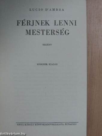 Férjnek lenni mesterség