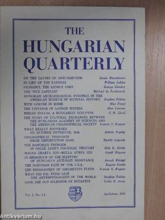 The Hungarian Quarterly April-June, 1965