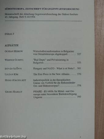 Südosteuropa Heft 9-10/1994