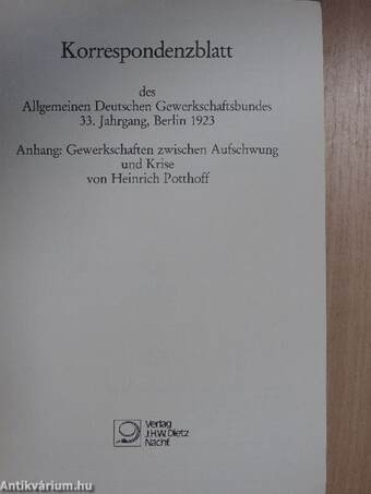 Korrespondenzblatt des Allgemeinen Deutschen Gewerkschaftsbundes - 33. Jahrgang (gótbetűs)