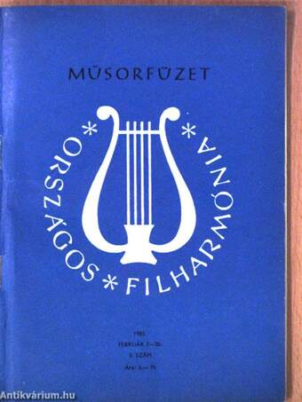 Országos Filharmónia Műsorfüzet 1983/3.