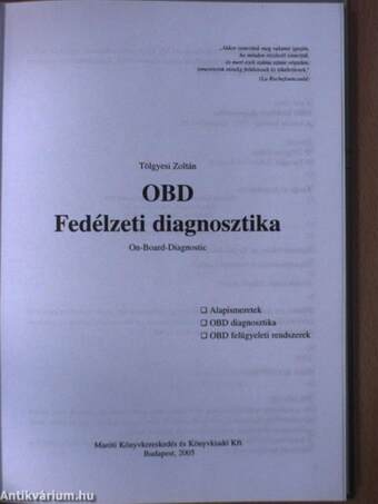 OBD - Fedélzeti diagnosztika