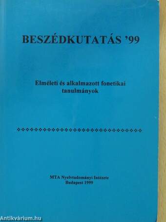 Beszédkutatás '99 (dedikált példány)