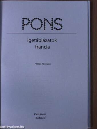 PONS Igetáblázatok - Francia