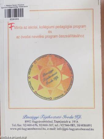 Minta az iskolai, kollégiumi pedagógiai program és az óvodai nevelési program összeállításához