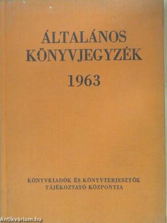 Általános könyvjegyzék 1963