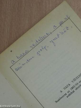 A haza védelme/Útmutató A haza védelme című kiképzési politikai anyag feldolgozásához