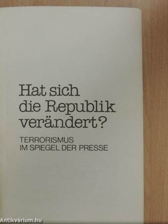 Hat sich die Republik verändert?