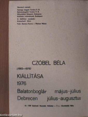 Czóbel Béla kiállítása 1976