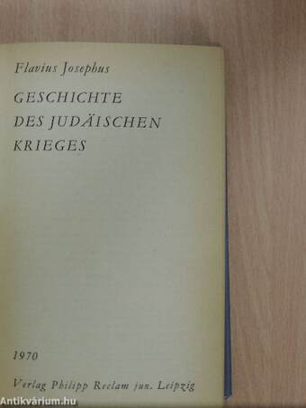 Geschichte des Judäischen Krieges