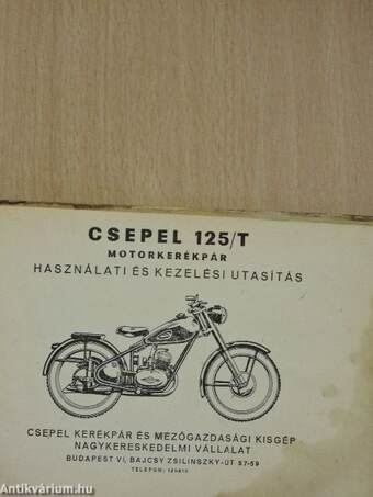 Csepel 125/T motorkerékpár használati és kezelési utasítás