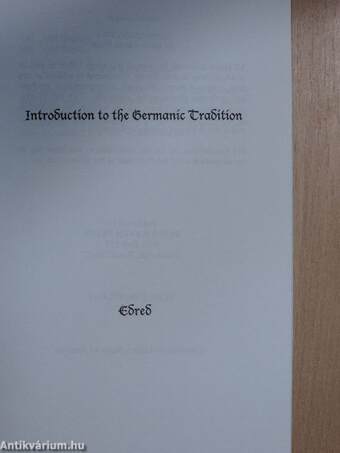 Introduction to the Germanic Tradition