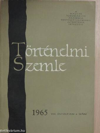 Történelmi Szemle 1965/4.