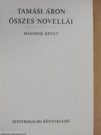 Tamási Áron összes novellái II. (töredék)