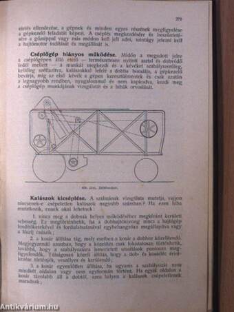 A cséplőgépek szerkezete és azok kezelése
