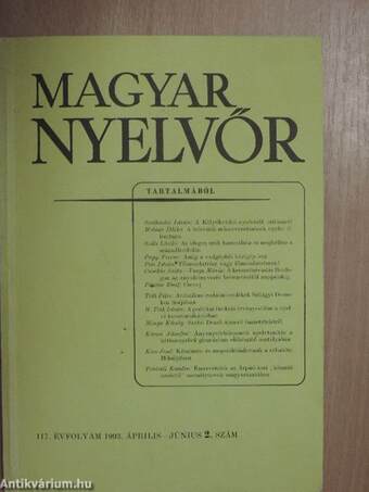 Magyar Nyelvőr 1993. április-június